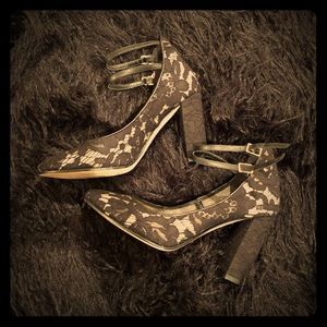 kate spade new york lace block heels